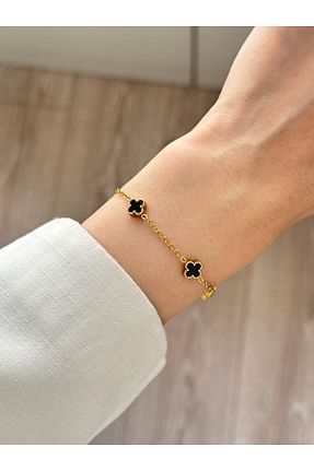 دستبند استیل (فولاد) مشکی زنانه استیل ضد زنگ YOUES JEWELRY - کد 929531337