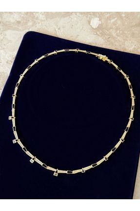 گردنبند استیل ( فولاد ) زرد H&B Design - کد 929534719