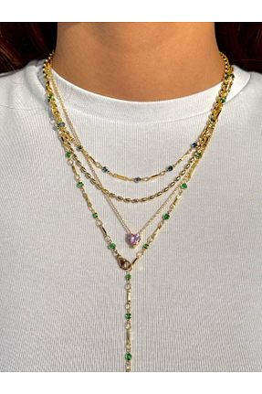 گردنبند استیل ( فولاد ) زرد h&b design jewel - کد 929531284