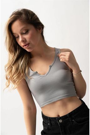 بلوز طوسی زنانه ساده woonkey - کد 929533173