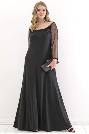 لباس مجلسی سایز بزرگ مشکی زنانه دو سینه Angelino - کد 905773979