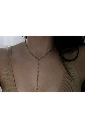 گردنبند استیل ( فولاد ) زرد زنانه استیل (فولاد) LAİKA - کد 929540612