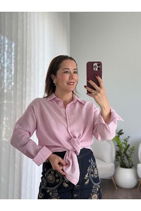 پیراهن رنگی زنانه یقه پیراهنی Madamdef - کد 928034327