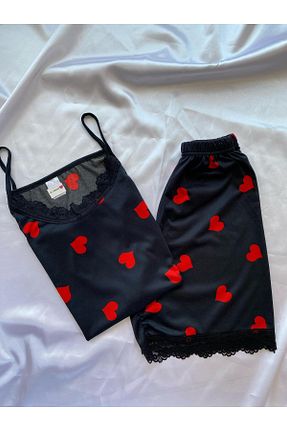ست لباس راحتی مشکی زنانه Kalp DCY DREAM - کد 928034647