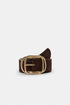 کمربند قهوه ای زنانه زنجیر Stradivarius - کد 928033036