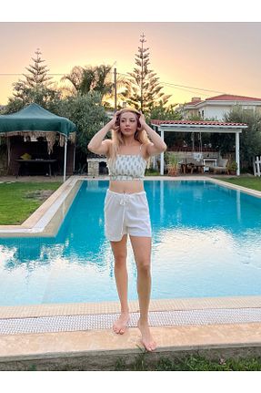 شلوارک و برمودا نباتی زنانه Relaxed Çeşme Home - کد 927669373