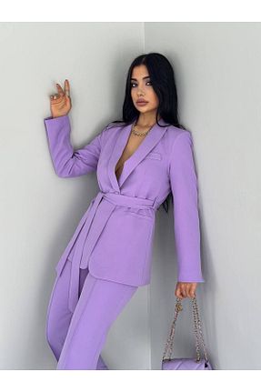 ست بالاتنه و پائین تنه حجاب بنفش زنانه Kalem BARG FASHION - کد 928040449