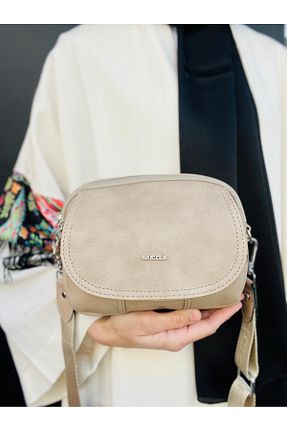 کیف دوشی بژ زنانه چرم مصنوعی Çanta Trend - کد 694827973