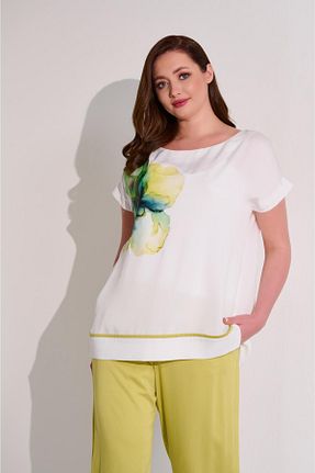 بلوز سایز بزرگ سبز زنانه سایز بزرگ DE WHITES - کد 928269310