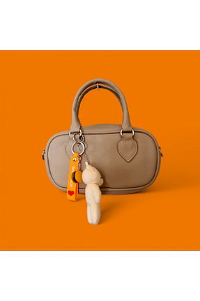 کیف دوشی طوسی زنانه چرم مصنوعی shop - کد 928088336