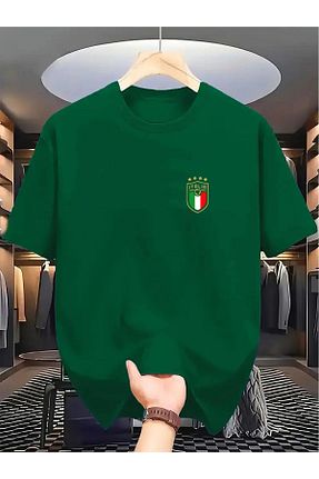 تیشرت سبز مردانه رگولار CAST COLLECTİON - کد 928100359