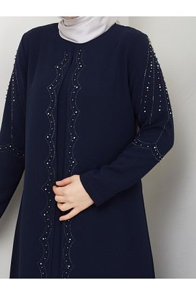 لباس حجاب سرمه ای زنانه اسلیم ELBİSHE - کد 928108703