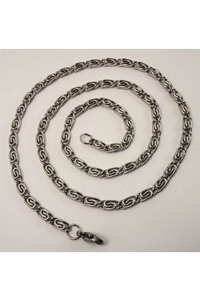 گردنبند استیل ( فولاد ) طوسی مردانه استیل ضد زنگ OSMANLI GÜMÜŞ - کد 928102884
