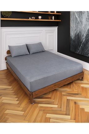 ست ملحفه سایز بزرگ طوسی پنبه پلی استر Yellow Home - کد 928089354
