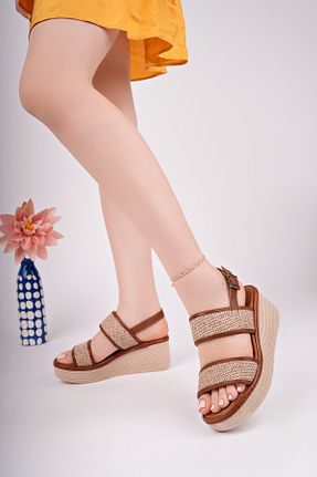 صندل رنگی زنانه پاشنه پر BAHRİNA - کد 928104342