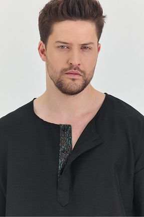 تیشرت مشکی مردانه رگولار BABBOSS - کد 928125005