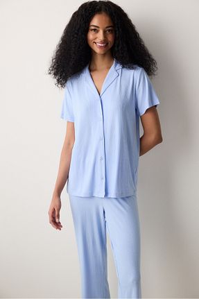 ست لباس راحتی آبی زنانه ساده Penti - کد 899528509