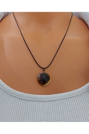 گردنبند جواهر قهوه ای زنانه سنگ Nej - کد 928119824