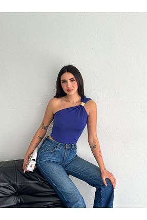 بلوز آبی زنانه ساده sportiness - کد 928129276