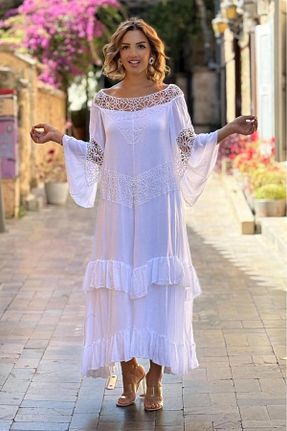لباس سفید زنانه بافتنی Nevin Kaya Moda - کد 928129653