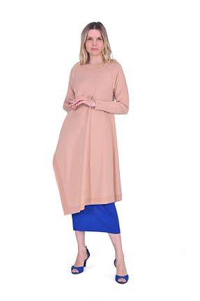 تونیک حجاب نارنجی زنانه پنبه ای Invee - کد 866076611