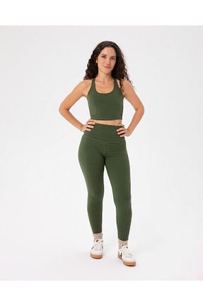 سوتین ورزشی خاکی زنانه پنبه ای Ayma Active - کد 850301061