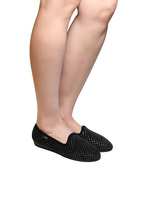 بوت خانگی مشکی زنانه پارچه ای Twigy - کد 62330614