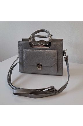 کیف دوشی طوسی زنانه چرم مصنوعی SADEVO SE - کد 928320391