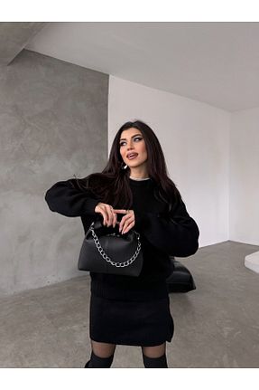کیف دوشی مشکی زنانه پارچه ای HDR - کد 928167173