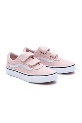 کفش اسنیکر صورتی بچه گانه چرم اصل Vans - کد 805988736