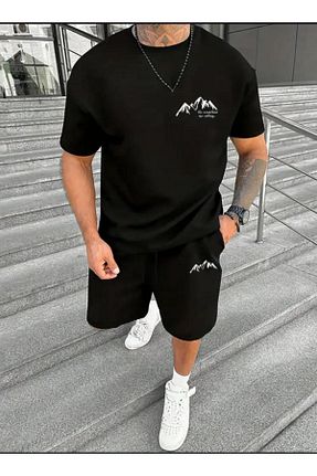 ست بالاتنه و پائین تنه مشکی مردانه بافتنی Framgan - کد 928176356