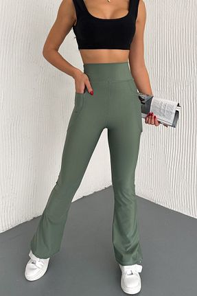 ساق شلواری خاکی زنانه بافتنی Swana - کد 928171566
