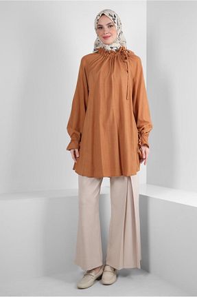 تونیک حجاب نارنجی زنانه پنبه ای Alvina - کد 802125128