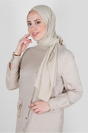 شال بژ زنانه پلی استر Alvina - کد 799581013
