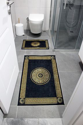 پادری حمام مشکی پلی استر Charmbi - کد 928209474