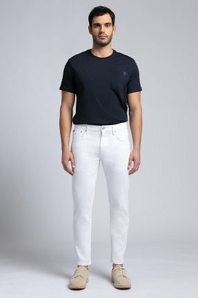 شلوار جین سفید مردانه پاچه تنگ Lee Cooper - کد 928437366