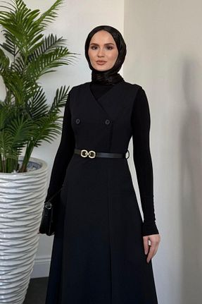 لباس حجاب مشکی زنانه 3/4 Boy MERVEN AKYÜZ - کد 928212315
