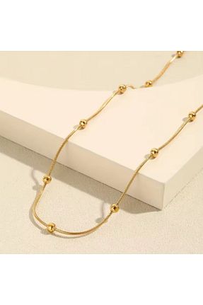 گردنبند استیل ( فولاد ) زرد زنانه استیل (فولاد) Siya Silver - کد 884485222