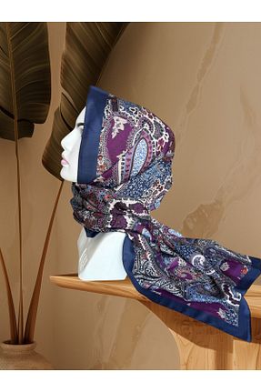 شال سرمه ای زنانه پلی استر Aker - کد 927846947