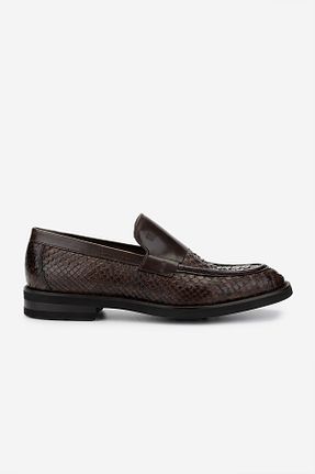 کفش کلاسیک قهوه ای مردانه چرم خالص Valmenti - کد 928228566