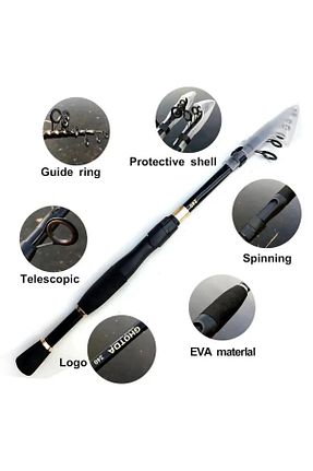 چوب ماهیگیری مشکی valkyrie - کد 792386185