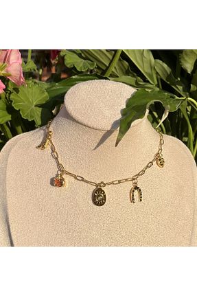 گردنبند استیل ( فولاد ) رنگی استیل ضد زنگ Vintagezegeni - کد 928226084