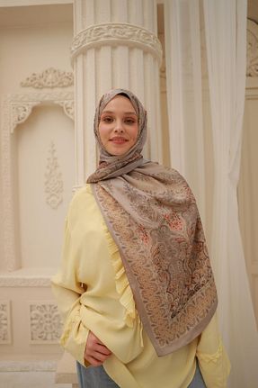 شال قهوه ای زنانه ویسکون Silk Home - کد 928278009