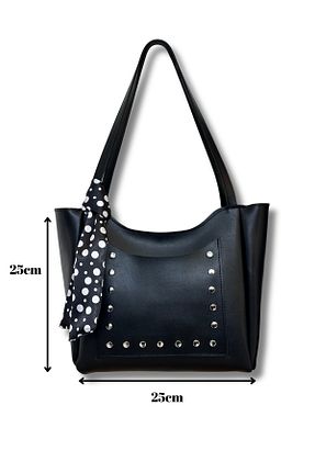 کیف دوشی مشکی زنانه چرم مصنوعی fular & bags - کد 928291958