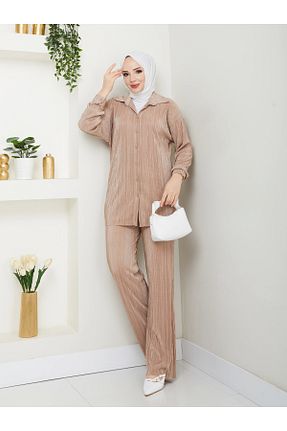 ست بالاتنه و پائین تنه بژ زنانه جین Moda Echer - کد 746650840