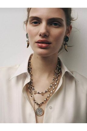 گوشواره جواهر طلائی رودیوم SU PERİSİ TAKI BİJUTERİ - کد 928304386