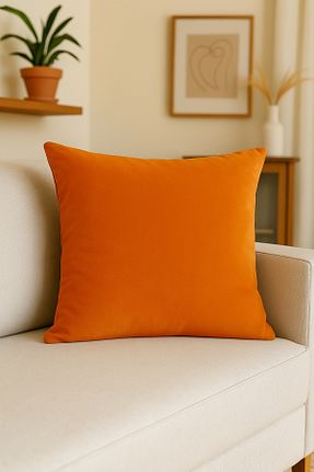 کوسن و روکش کوسن نارنجی لانه زنبوری میکرو Luvora Home - کد 928315359