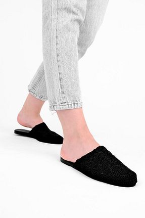 دمپائی مشکی زنانه حصیر LAL SHOES & BAGS - کد 312591774