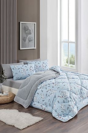 ست لحاف و روکش لحاف و روکش بالش دو نفره آبی 195 x 215 MARLA HOME - کد 926898470