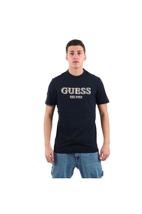 تیشرت سرمه ای مردانه رگولار Guess - کد 921758065